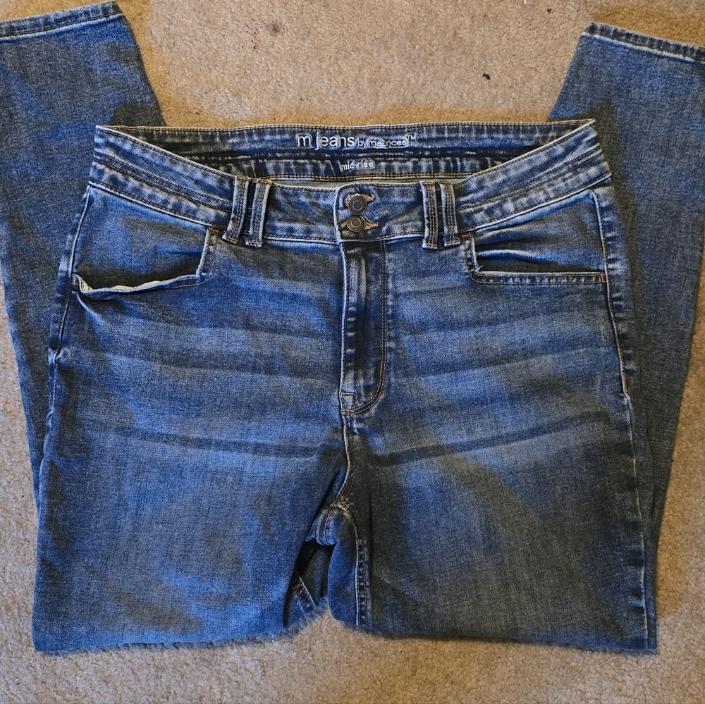 Maurices Women's 16 Short Mid Rise Tapered Skinny Jeans
